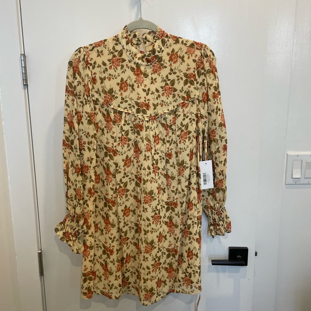 NWT Reformatio Yellow floral Jourdan Dress Varenna-Small - Picture 4 of 5